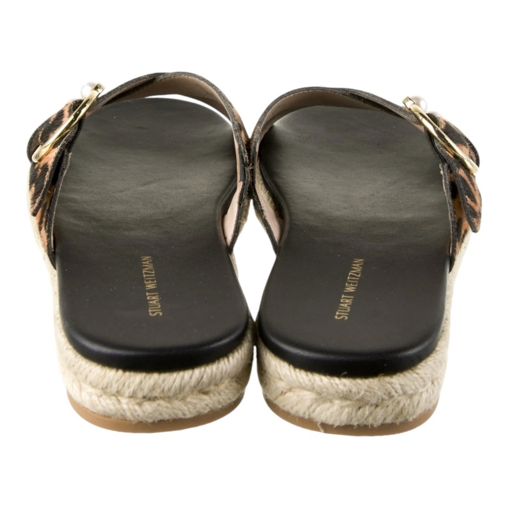 Stuart Weitzman Women’s Ponyhair Animal Print Espadrilles Flat Women's Size: 8.5 - Picture 4 of 10